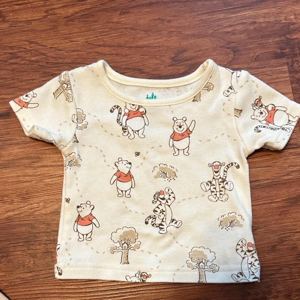 Disney Winnie the Pooh 2 Piece Overall 0-3 Month NWOT - Picture 4 of 5